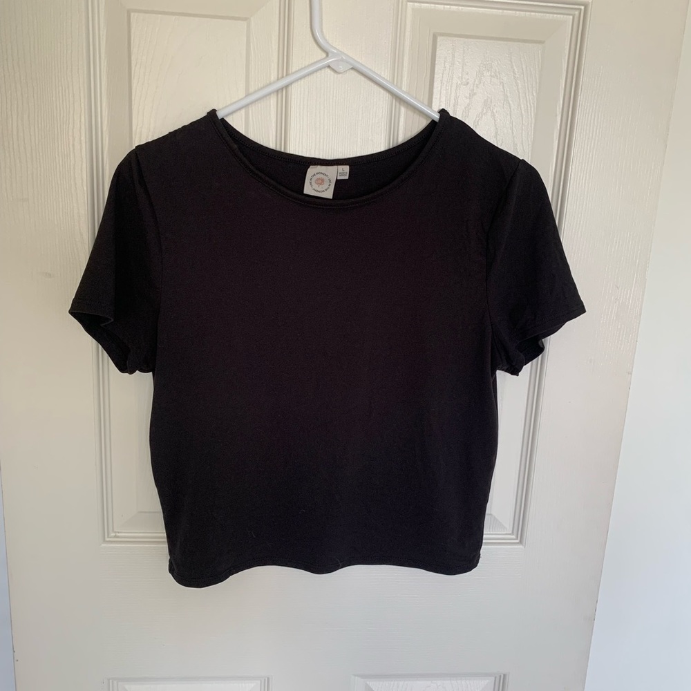 Black Short Sleeve Top